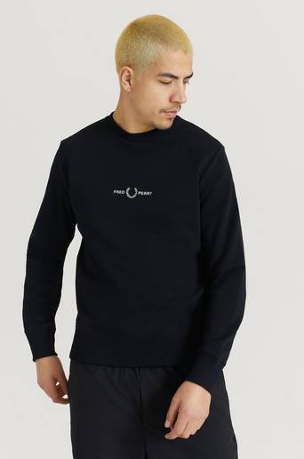 Fred Perry Sweatshirt Embroid. Sweatshirt Svart