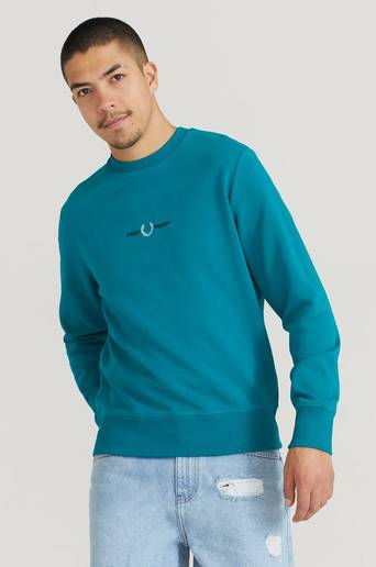 Fred Perry Sweatshirt Embroid. Sweatshirt Grön