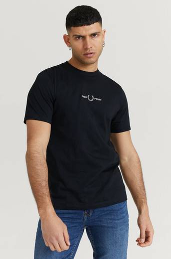 Fred Perry T-Shirt Embroidered Tee Svart