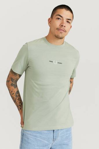 Fred Perry T-Shirt Embroidered Tee Grön