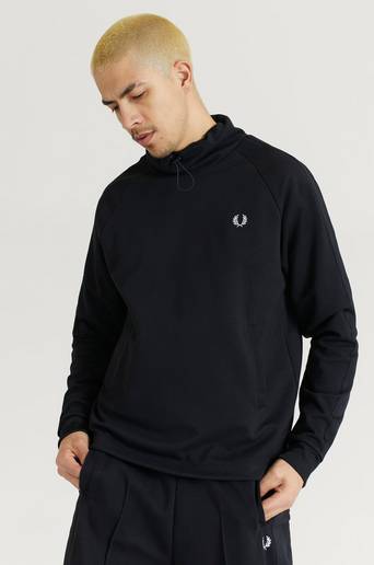 Fred Perry Polotröja Tonal Tape Funnel Neck Svart