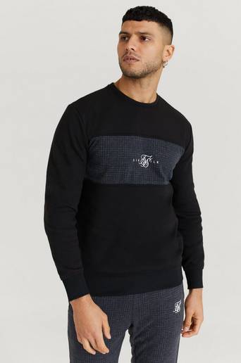 SIKSILK Sweatshirt Crew Sweater Svart