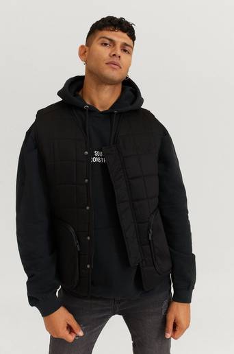 SIKSILK Väst Farmers Gilet Svart