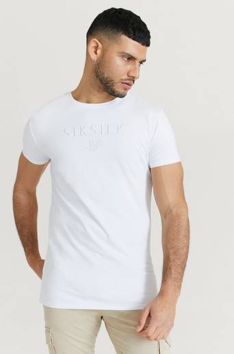 SIKSILK T-Shirt S/S Astro Gym Tee Vit