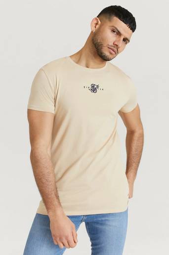 SIKSILK T-Shirt Allure Straight Hem Gym Tee Brun