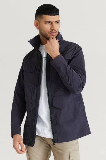 SIKSILK Jacka Lightweight Zip Through Jacket Svart