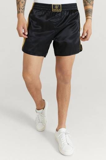 SIKSILK Shorts Muay Tie Satin Shorts Svart