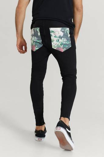 SIKSILK Jeans Drop Crotch Denims Svart