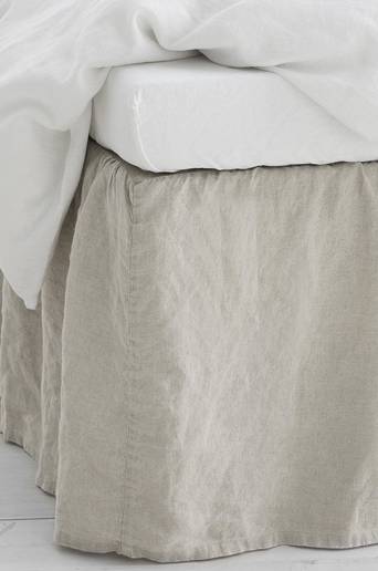 Studio Total Home Sängkappa Washed Linen Bedvalance 45cm Natur