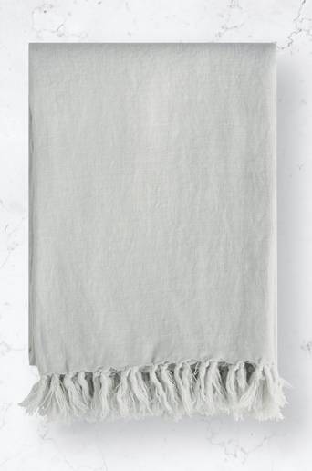 Studio Total Home Överkast Fringe Linen Bedspread Grå