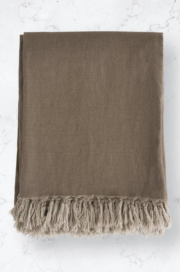 Bilde av Sengeteppe Fringe Linen Bedspread - 1
