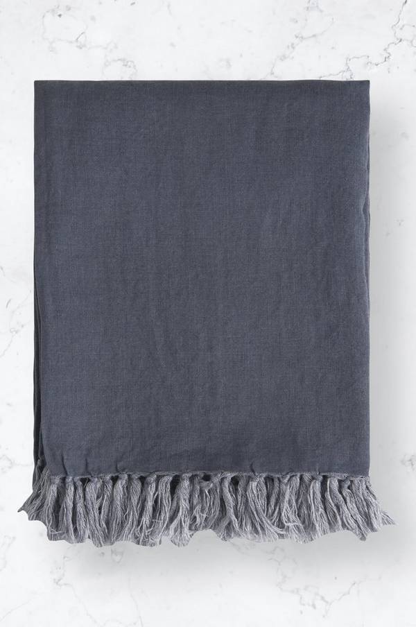 Bilde av Sengeteppe Fringe Linen Bedspread - 1
