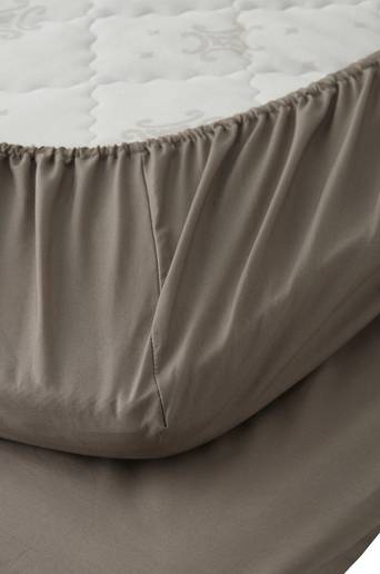 Studio Total Home Underlakan Cotton Percale Fitted Sheet Grå