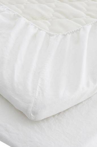 Studio Total Home Underlakan Washed Linen Fitted Sheet Vit