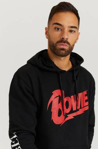 Rock Off Hoodie Bowie Hoodie Svart