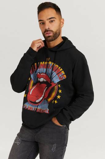 Rock Off Hoodie Rolling Stones Hoodie Svart