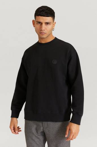 Nudie Jeans Sweatshirt Lukas NJCO Circle Svart