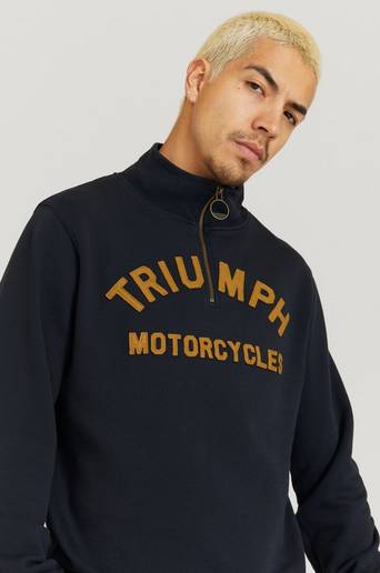 Triumph Motorcycles Sweatshirt Ribble Funnel Neck Svart