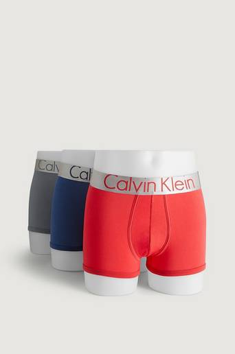 Calvin Klein 3-Pack Boxerkalsonger Trunk Blå