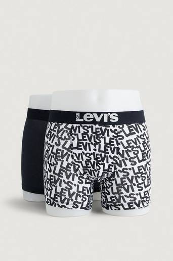 Levi's 2-Pack Boxerkalsonger Levis Men Scribble Logo Boxer Brief 2P Svart