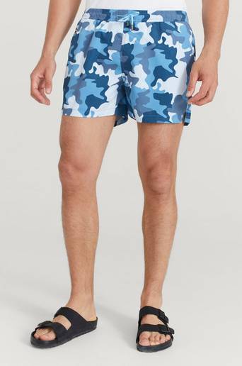 Nikben Badshorts Navy Camo Blå