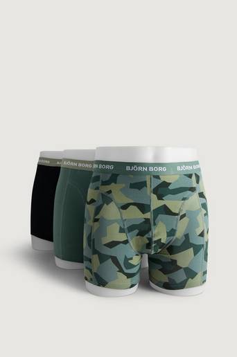 Björn Borg 3-Pack Shorts Sammy BB Nordic Camo Grön