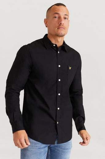 Lyle & Scott Skjorta Cotton Ripstop Shirt Svart