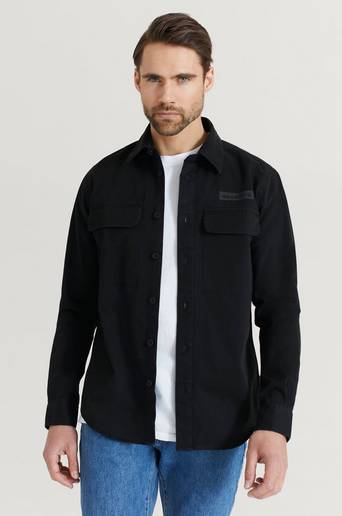 Woodbird Overshirt Hoxen Work Shirt Svart