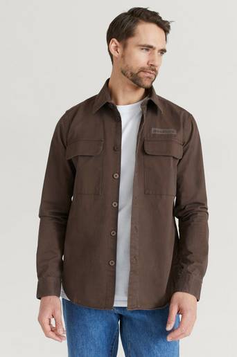 Woodbird Overshirt Hoxen Work Shirt Brun