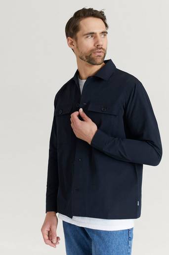 Woodbird Overshirt Craix Forest Shirt Blå