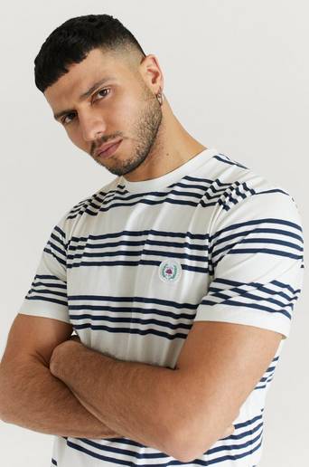 Woodbird T-Shirt Our Jarvis Stripe Tee Natur