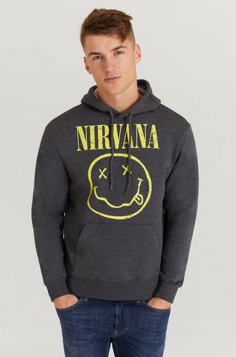 Rock Off Hoodie Nirvana Hoodie Grå