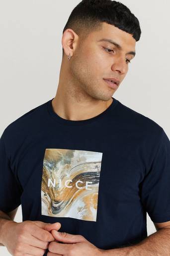 Nicce T-Shirt Aerial Box T-Shirt Blå