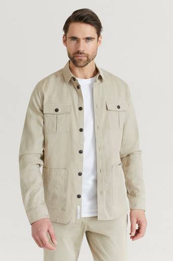 Les Deux Overshirt Howard Linen-Tencel Hybrid Natur