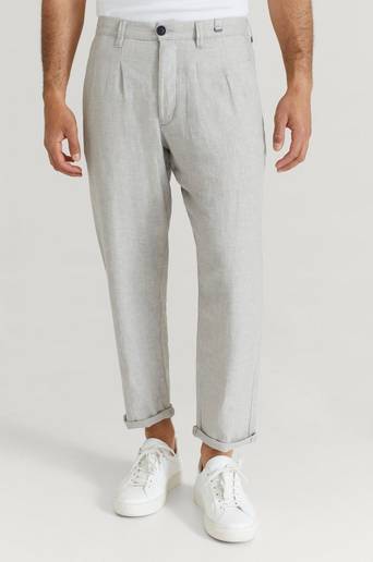 GABBA Byxor Firenze Broke Linen Pant Natur