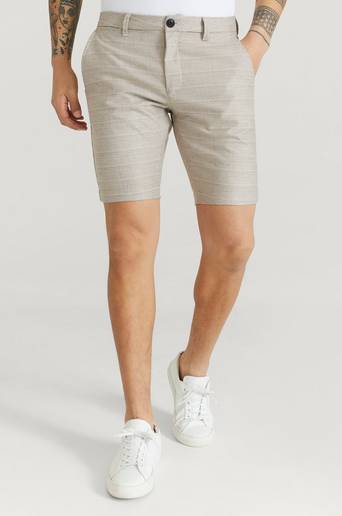 GABBA Shorts Jason Tar Beige Check Chino Shorts Natur