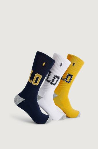 Polo Ralph Lauren 3-Pack Strumpor Polo Crew Sock Multi