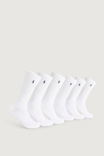 Polo Ralph Lauren 6-Pack Strumpor Crew Sock Vit