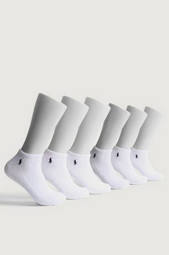 Polo Ralph Lauren 6-Pack Strumpor Low Cut Sock Vit