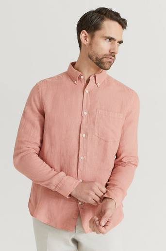 J.Lindeberg Skjorta Clean Linen Slim Shirt Rosa