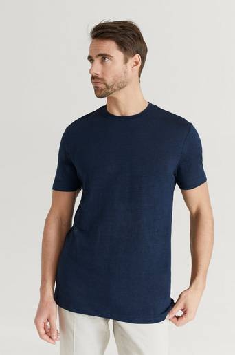 J.Lindeberg T-shirt Coma Linen T-Shirt Blå
