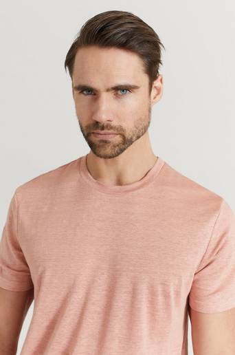 J.Lindeberg T-shirt Coma Linen T-Shirt Rosa