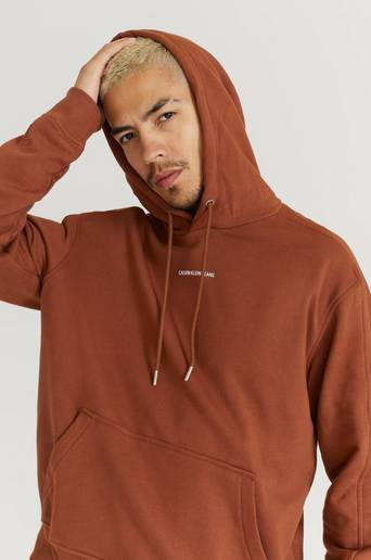 Calvin Klein Jeans Hoodie Micro Branding Hoodie Brun