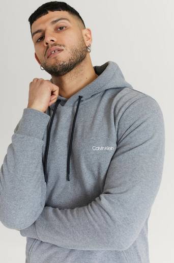 Calvin Klein Hoodie Small Chest Logo Hoodie Grå