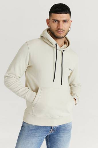 Calvin Klein Hoodie Small Chest Logo Hoodie Natur