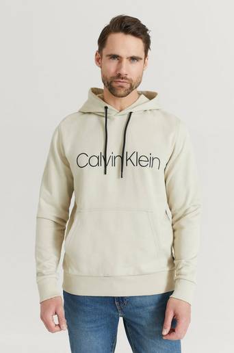 Calvin Klein Hoodie Cotton Logo Hoodie Natur