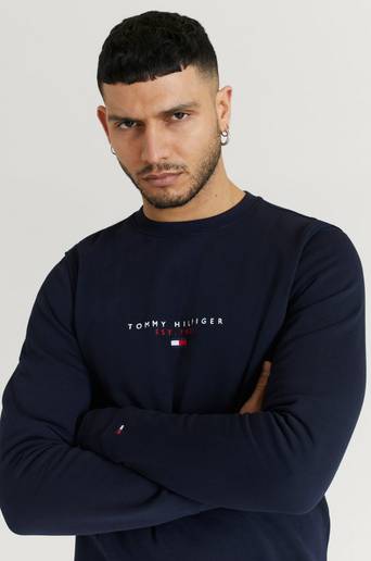 Tommy Hilfiger Sweatshirt Essential Tommy Crewneck Blå