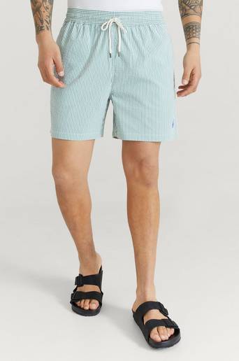 Polo Ralph Lauren Badshorts WSC06 Traveler Seersucker Swimshorts Grön