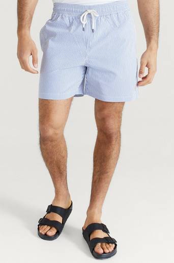 Polo Ralph Lauren Badshorts WSC06 Traveler Seersucker Swimshorts Blå