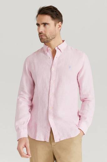 Polo Ralph Lauren Skjorta ZSC19 Slim Fit Linen Shirt Rosa